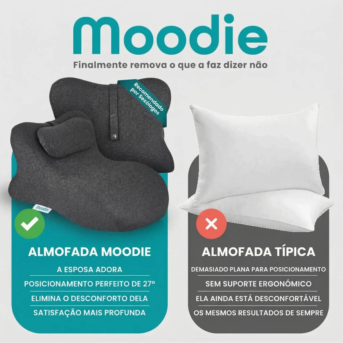 Travesseiro de conforto íntimo Moodie